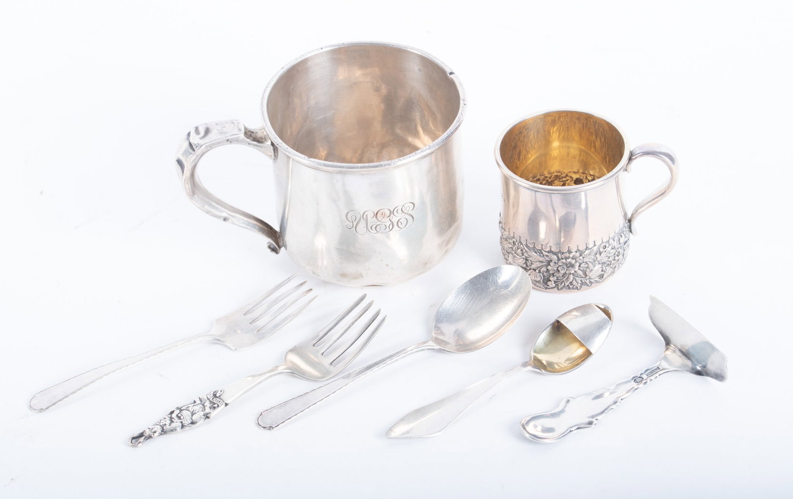 A Group of Sterling Silver Baby and Child's Pieces (1 of 3)