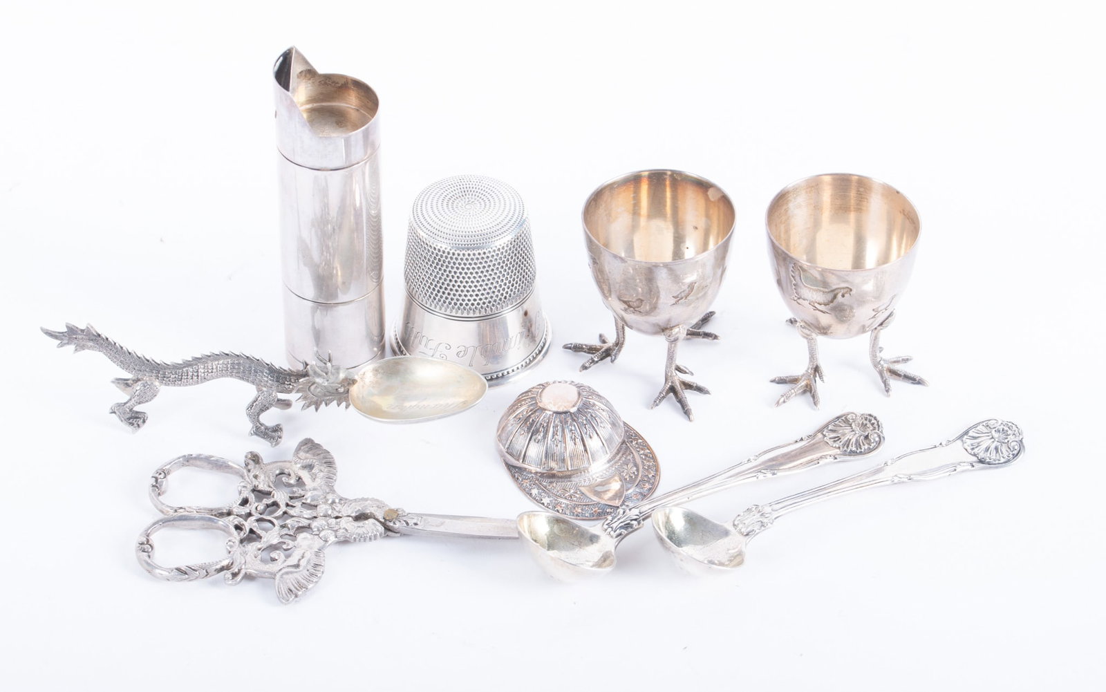 A Collection of French and English Sterling Silver Table and Novelty Items (1 of 3)