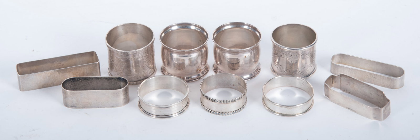 Eleven Sterling Silver Napkin Ring Holders (1 of 3)