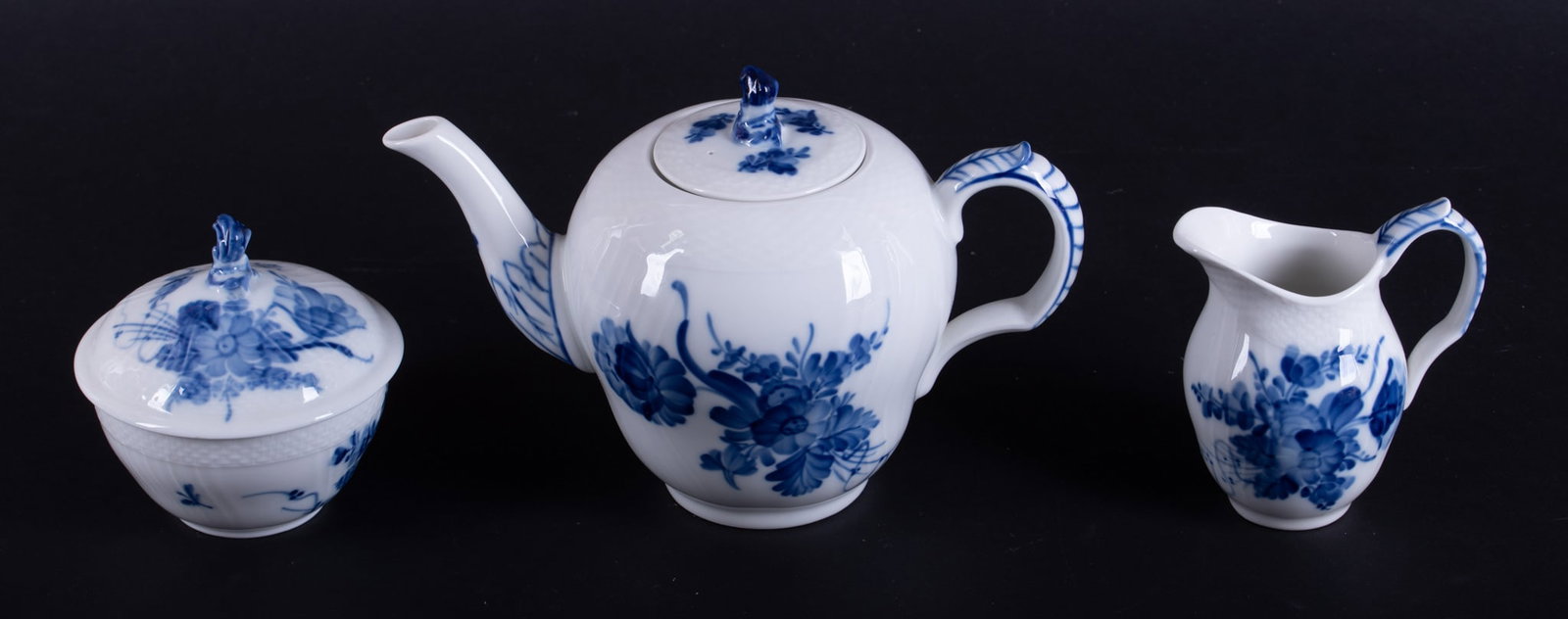 A Royal Copenhagen Blue Flowers Porcelain Tea Set (1 of 4)