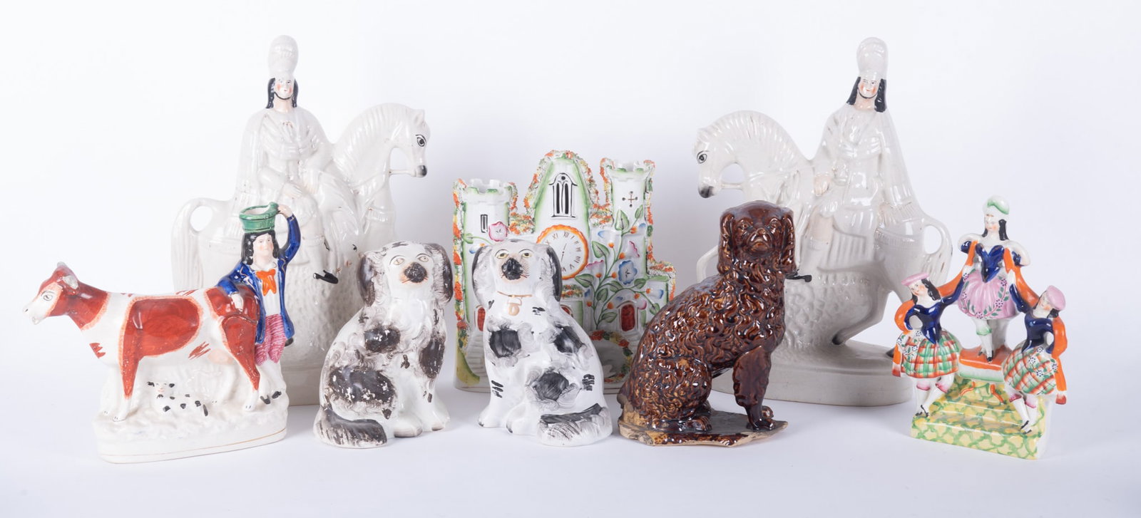 Collection of Staffordshire Figures: Collection of Staffordshire Figures (8) Eight Pieces