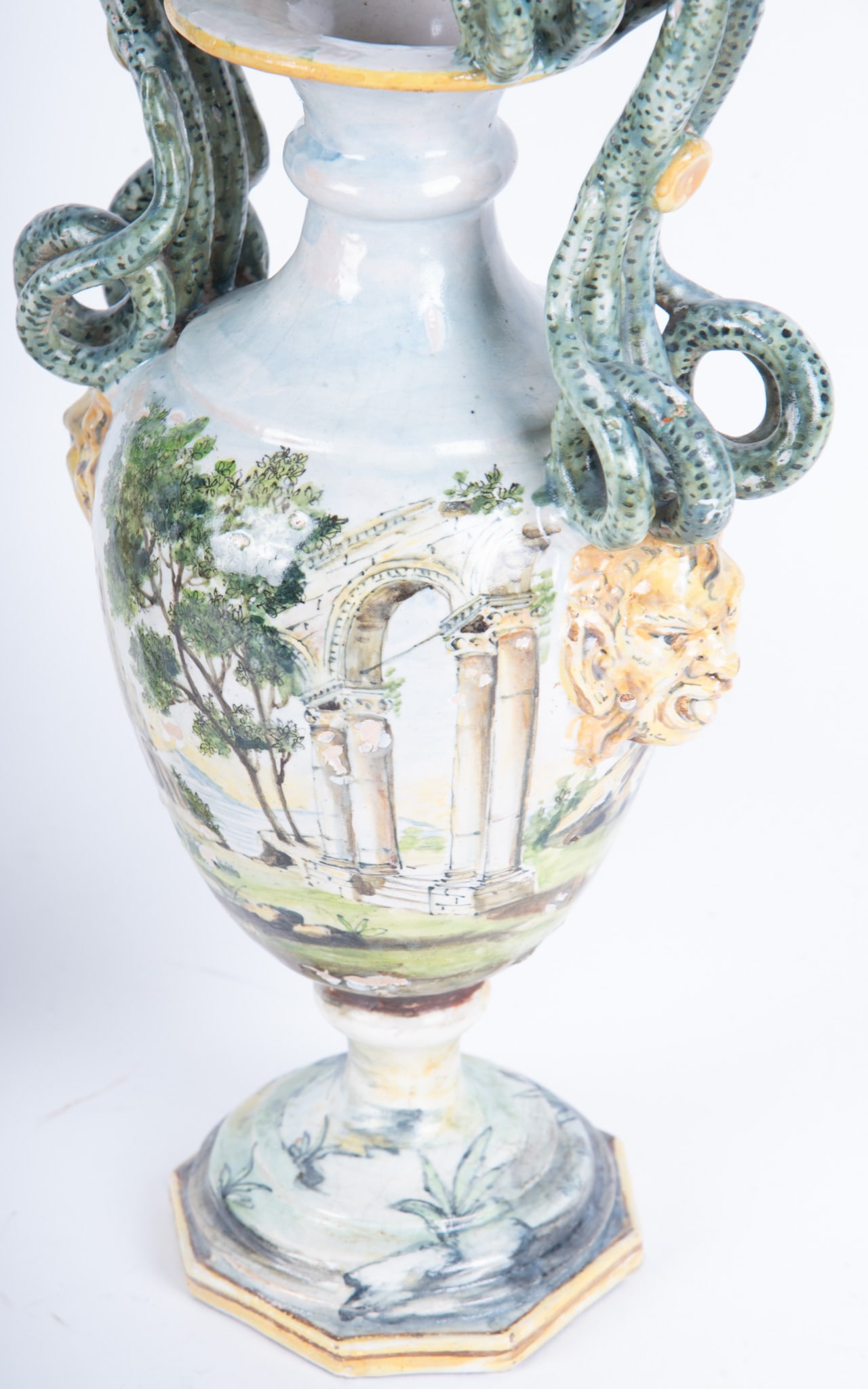 Pair of 19th Century Majolica Vases - 2