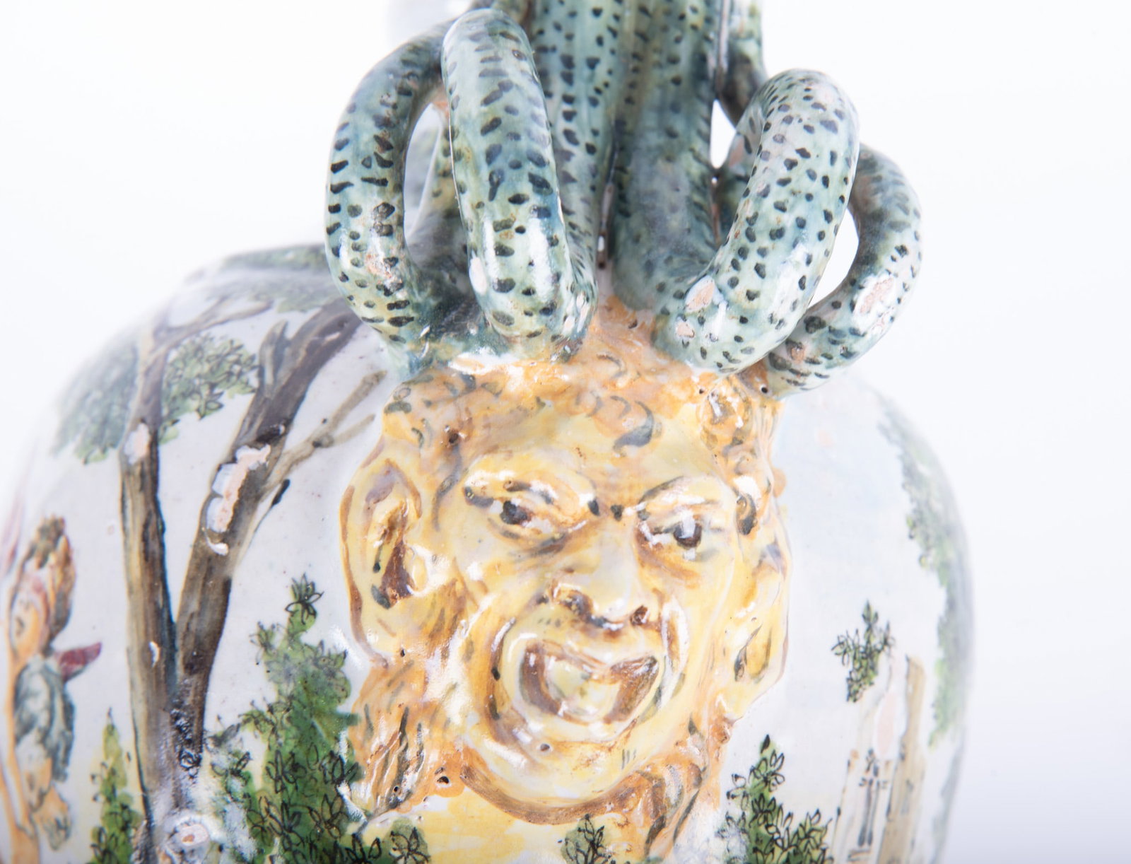 Pair of 19th Century Majolica Vases - 6