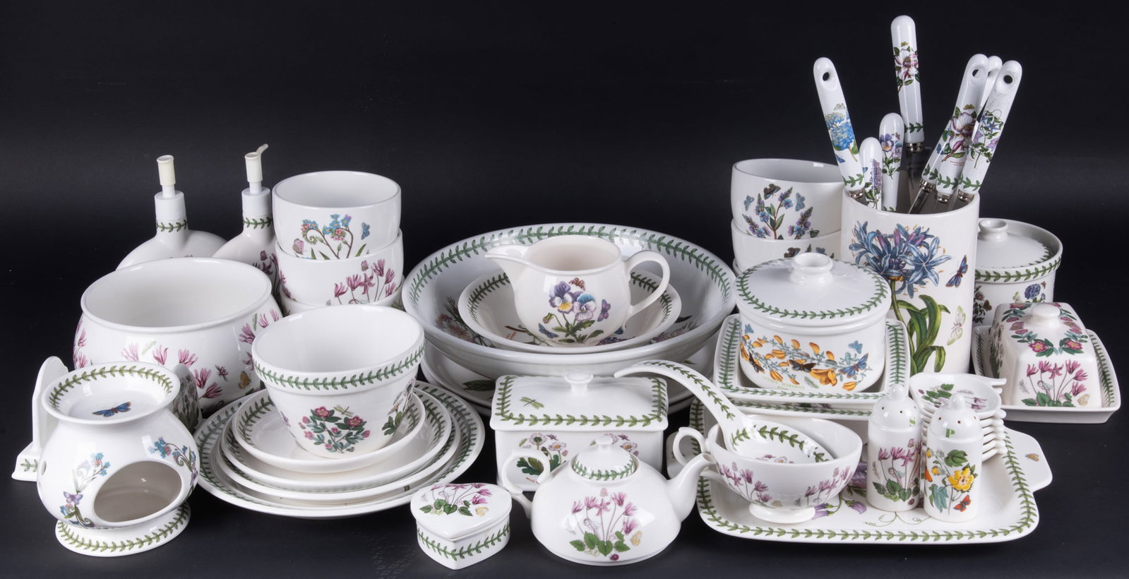 A Large Collection of Portmeiron English Botanic Garden Pottery by Susan Ellis (1 of 4)