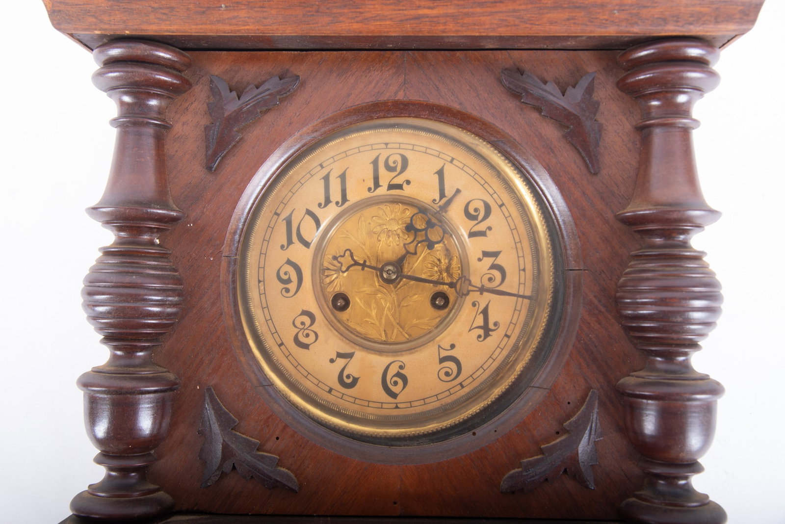 Antique German Walnut Wall Clock - 2