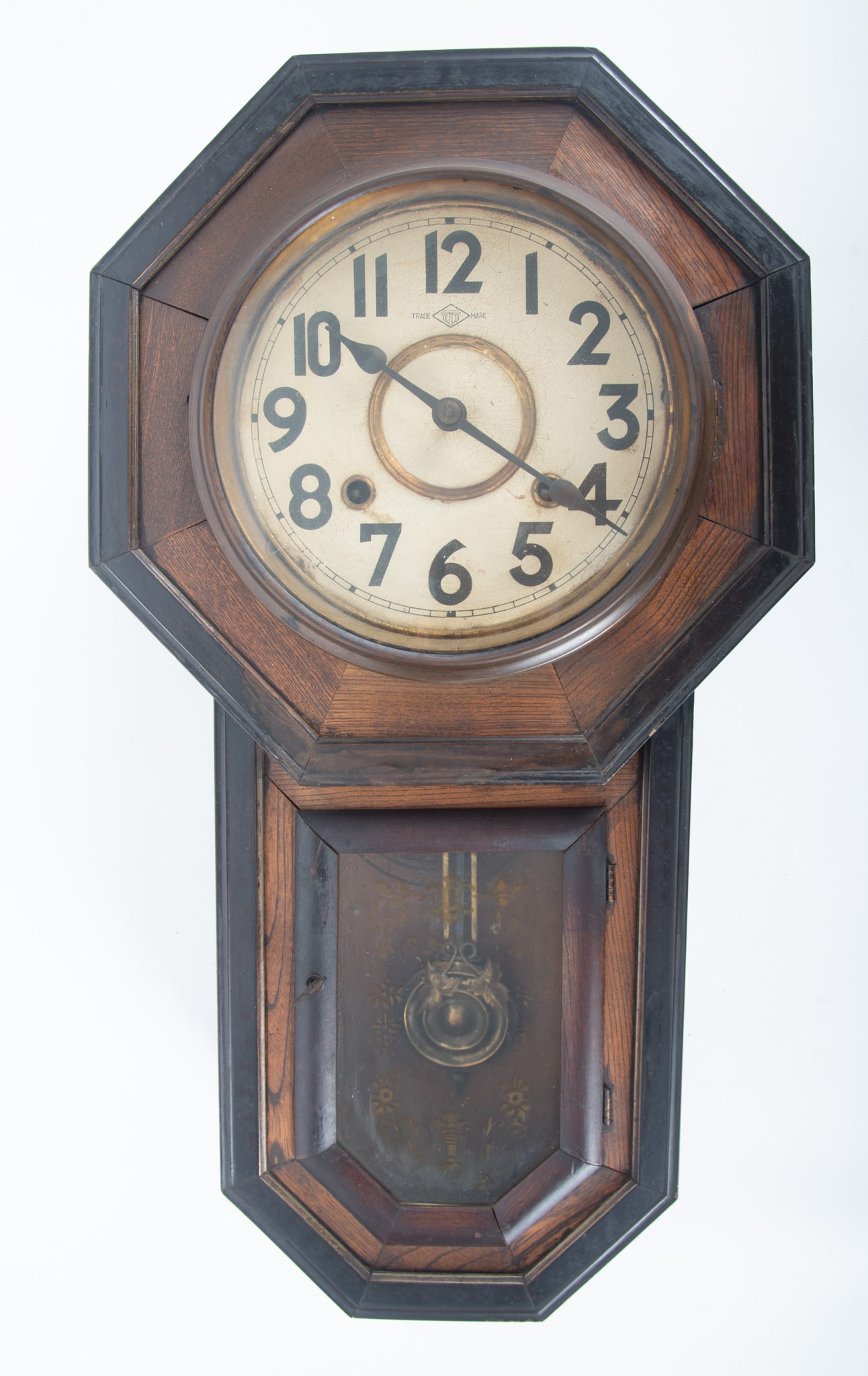 Antique American Regulator Wall Clock (1 of 3)