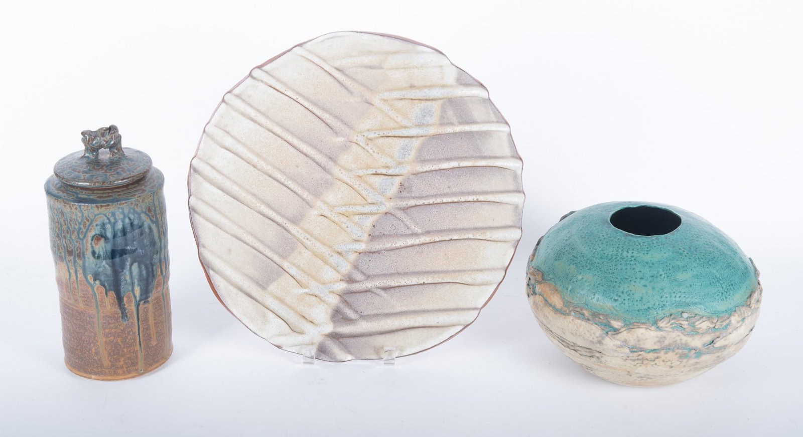 Studio Stoneware Art Pottery Pieces (1 of 3)