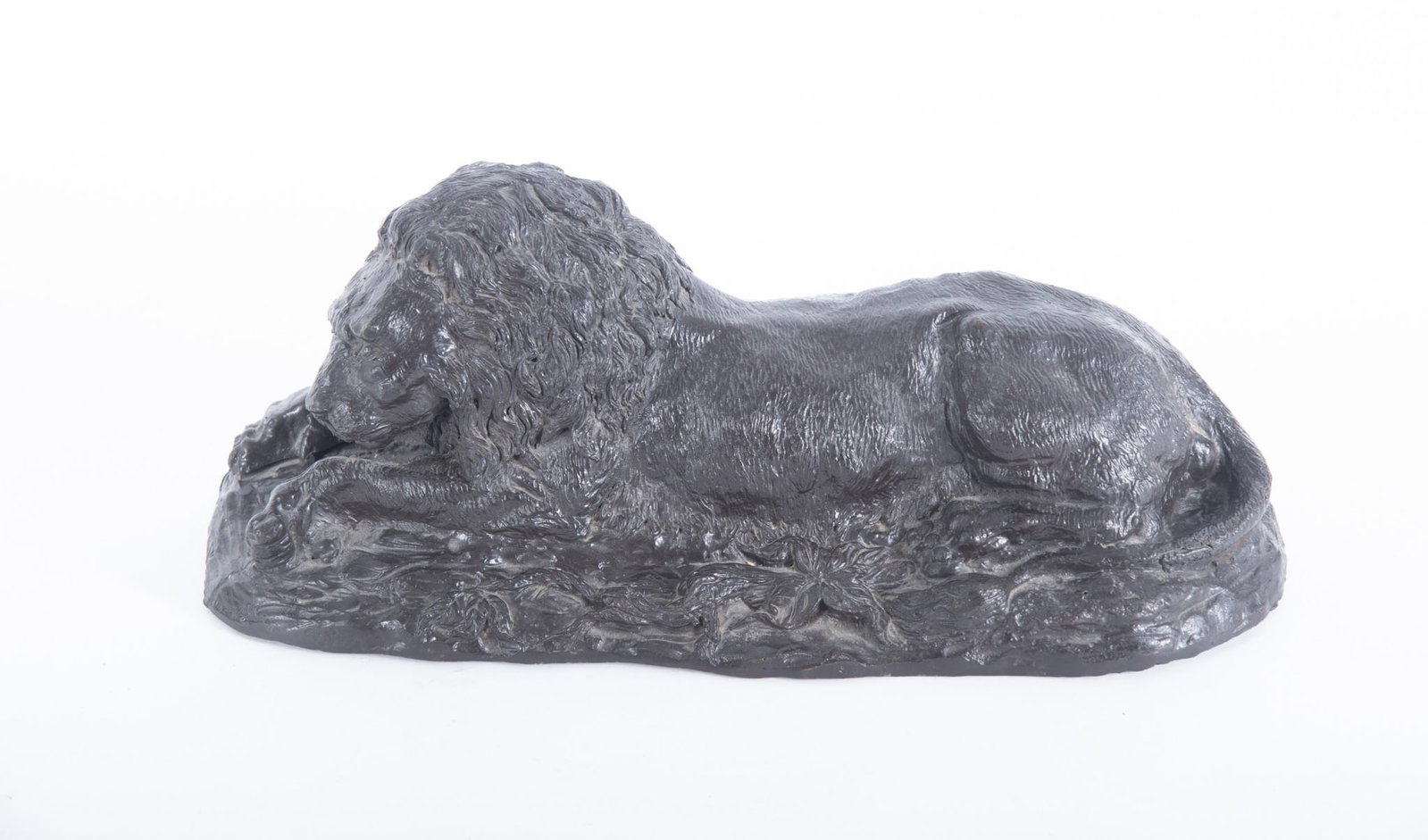 Bronze Figure of a Recumbant Lion (1 of 3)