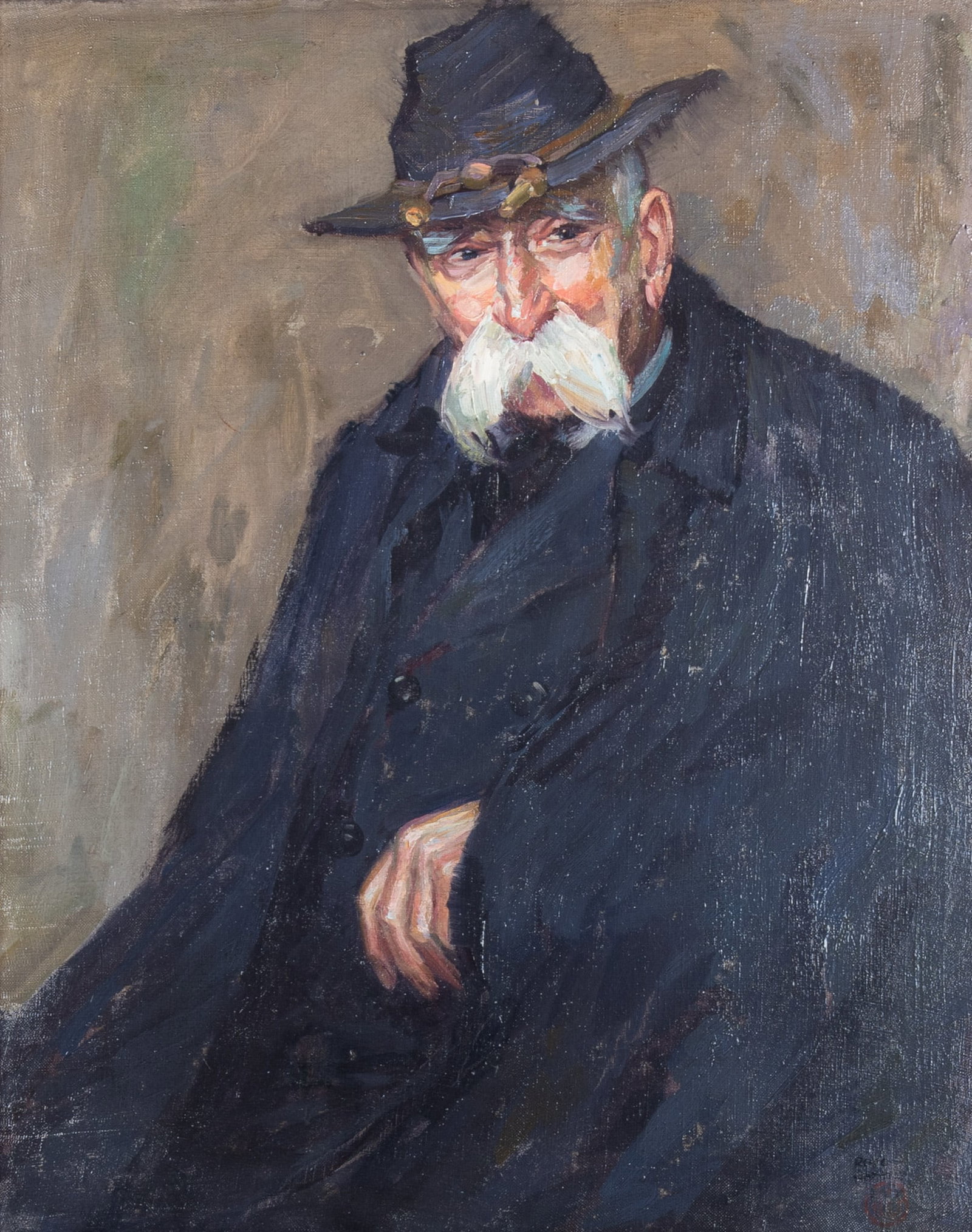 Roy C Gamble, Michigan (1887-1972), Waist-Length Portrait of Major Witherel, 1872, oil on canvas: Roy C Gamble Michigan, (1887-1972) Waist-Length Portrait of Major Witherel, 1872 oil on canvas Signed and dated lower right, and with monogram, titled on the reverse. In a hand-carved giltwood frame. 