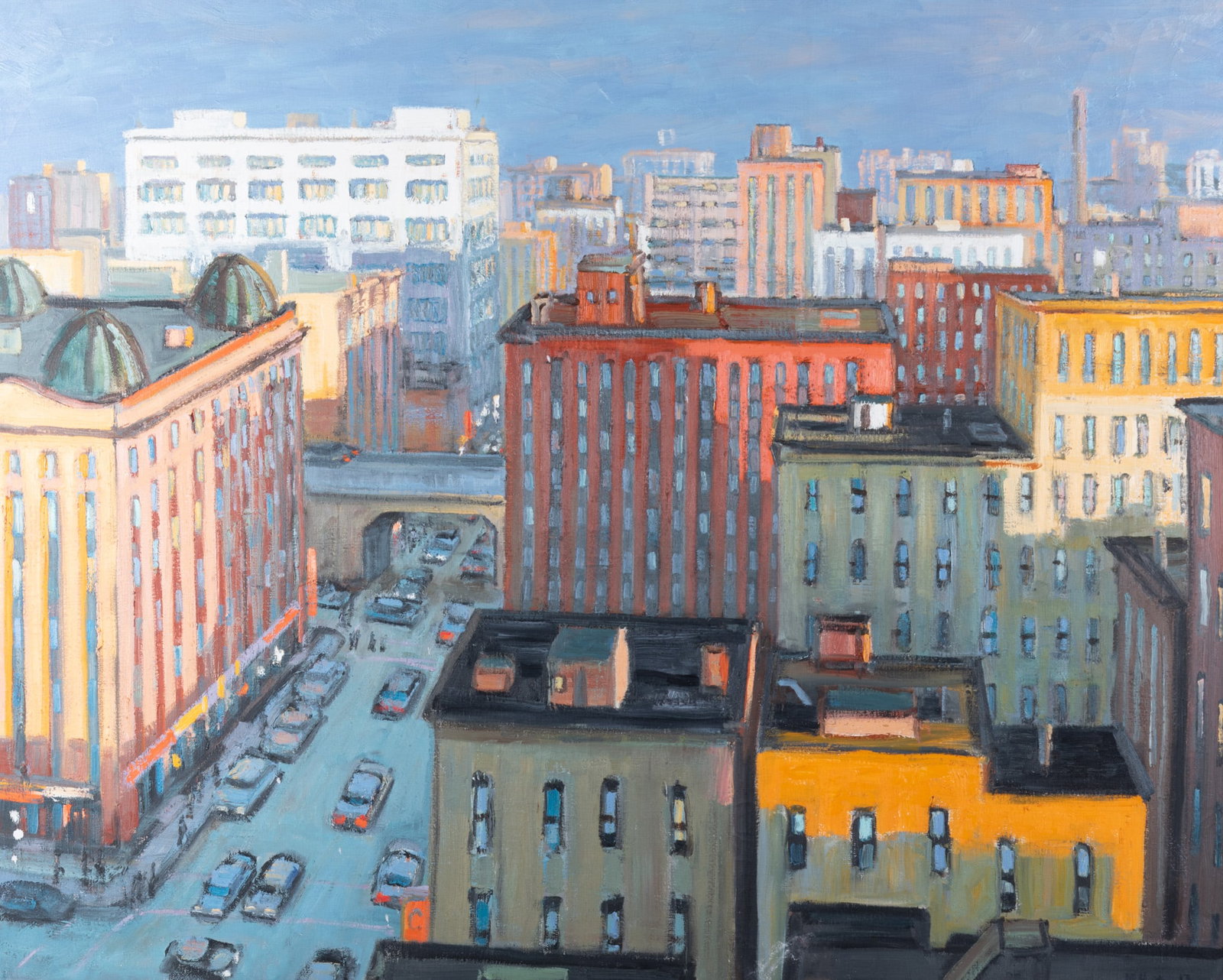 Mark Horton, South Carolina (b. 1960), Loft Area at Dusk, oil on linen: Mark Horton South Carolina, (b. 1960) Loft Area at Dusk oil on linen Label verso: Groveland Gallery, Minneapolis framed 40 x 50 inches; 41 x 51 inches (overall with frame)