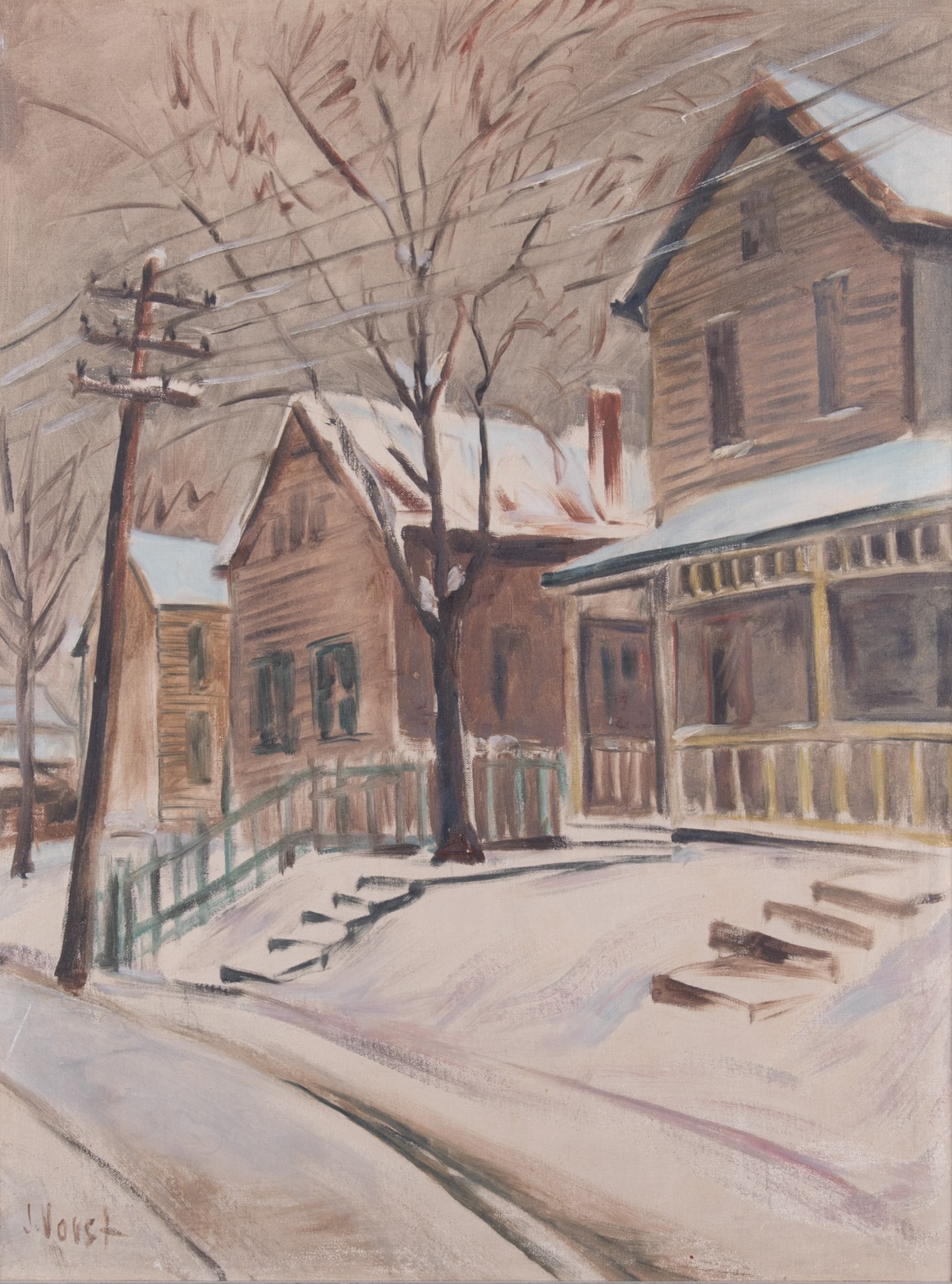 Joseph Paul Vorst, Essen, Germany/ Ste. Genevi?ve, Missouri (1897-1947), Street Scene, oil on canvas (1 of 4)