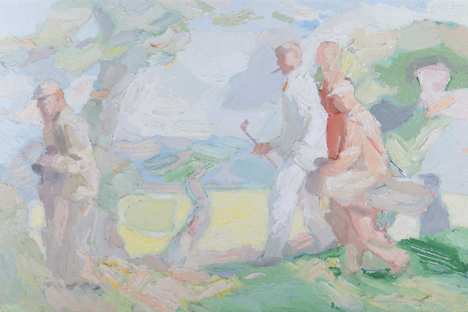 Fred Conway, Missouri (1900-1973), Golfers, 1955, oil on board (1 of 5)