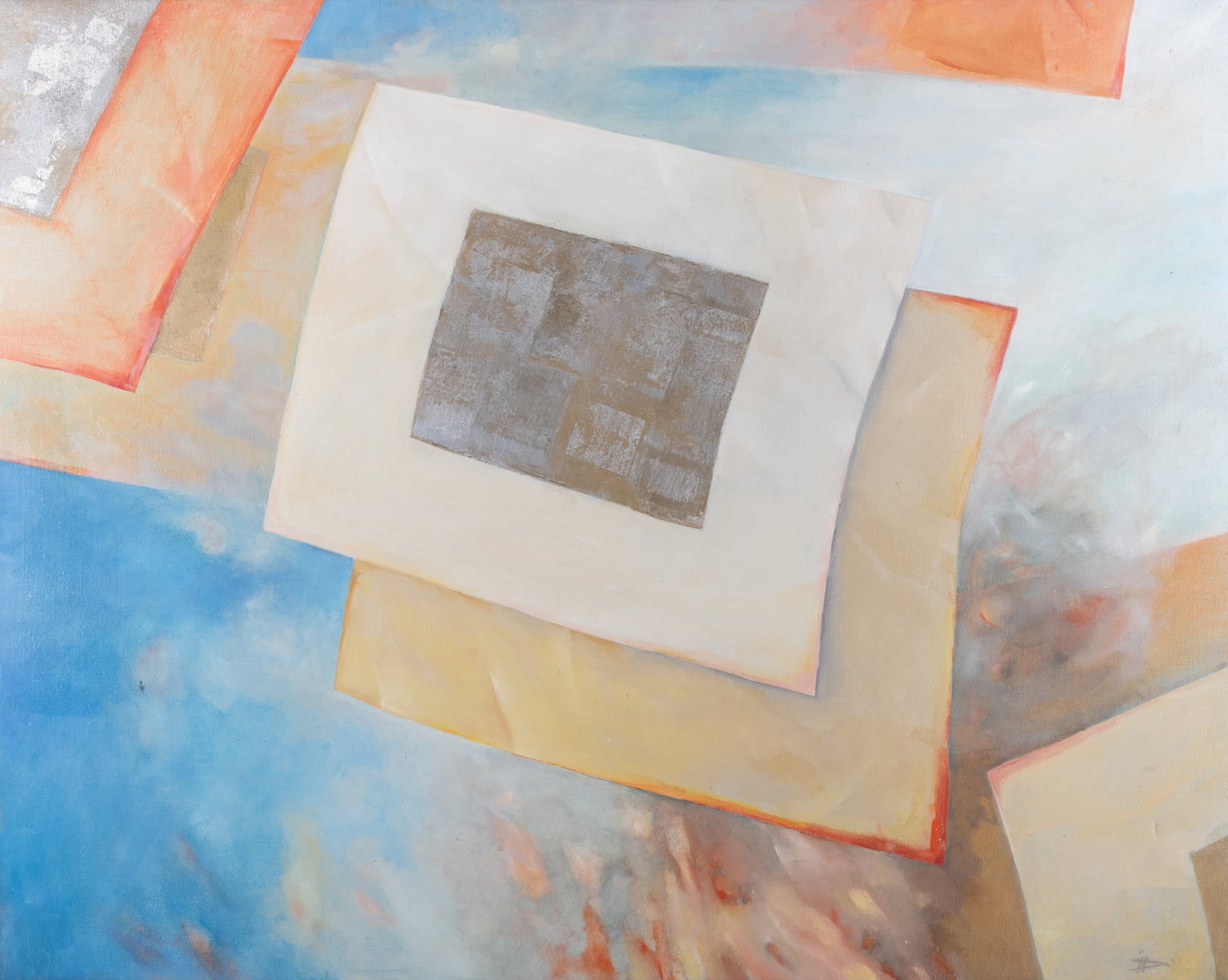 Artist Unknown, 20th Century, Untitled Abstract, oil on canvas (1 of 4)