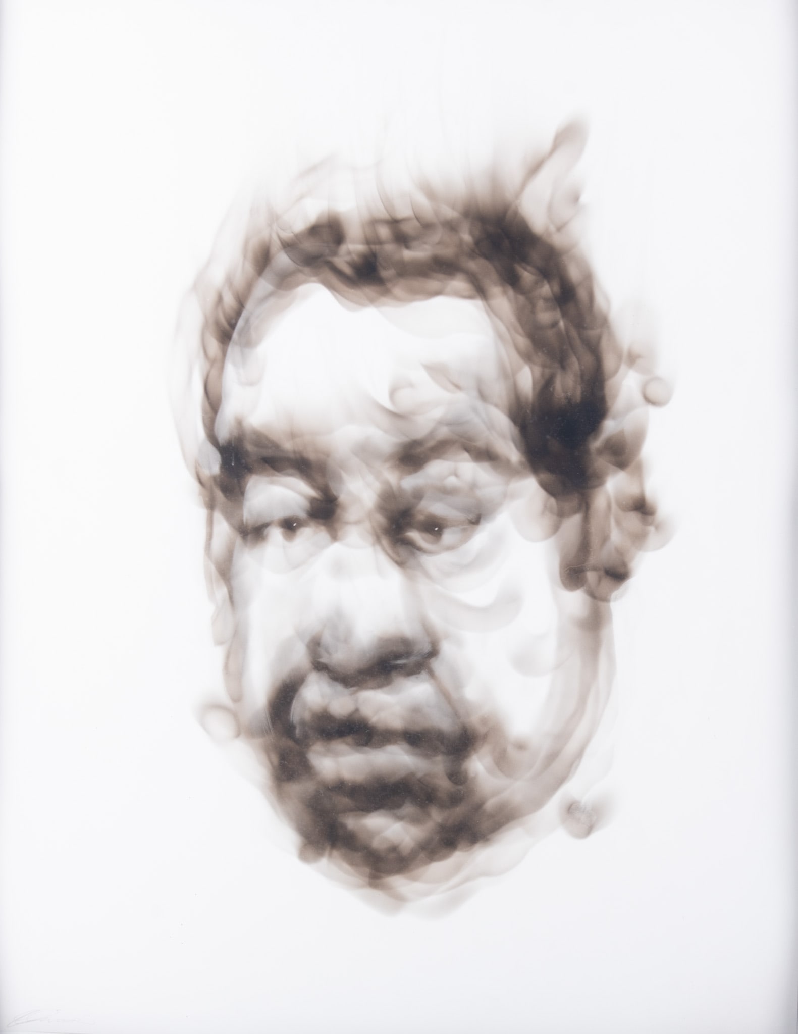 Diane Veronique Victor, South African (b. 1964), Smoke Screen 19, 2010, smoke carbon from candle on (1 of 5)