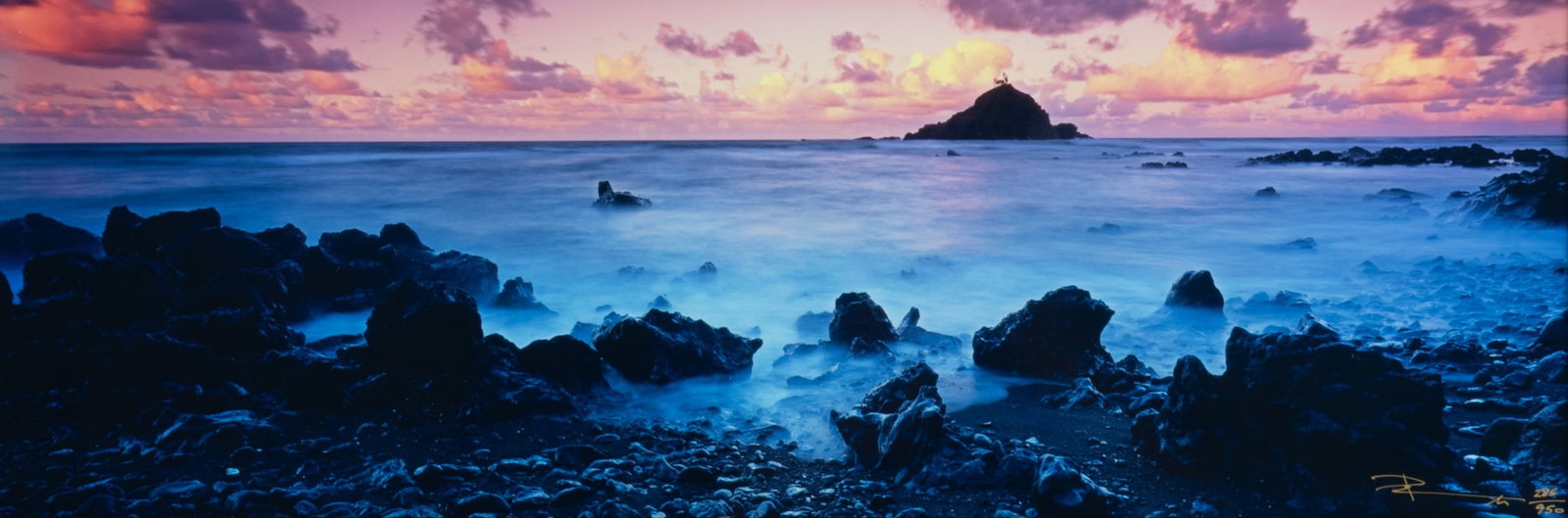 Peter Lik, American / Australian (b. 1959), Koki Beach, color photograph, ed. 285/950: Peter Lik American / Australian, (b. 1959) Koki Beach color photograph, ed. 285/950 signed lower right, and with C.O.A signed by the artist. framed. 6 1/2 x 19 inches; 19 x 32 inches (overall with fra
