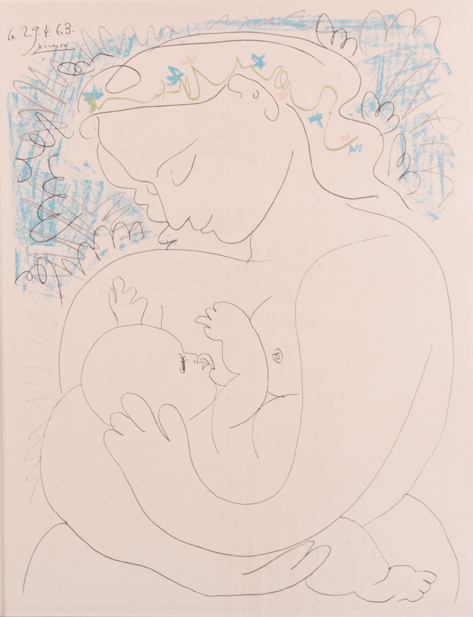 Pablo Picasso, Spanish (1881-1973), Grand Maternite, 1963, color lithograph (1 of 4)