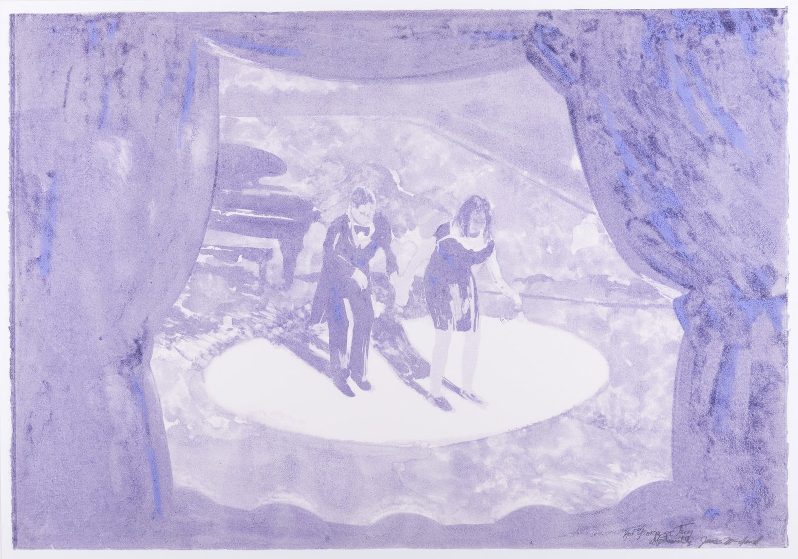 James McGarrell, American (1930-2020), The Concert, mixed media on paper (1 of 4)