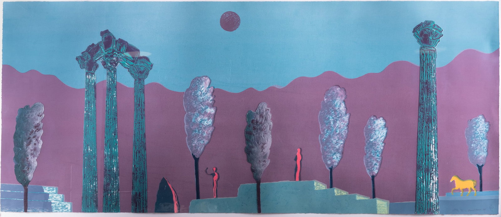 Daniel Mason, Iowa 20th-21st Century, Agora III, 1985, mixed media collage (1 of 5)
