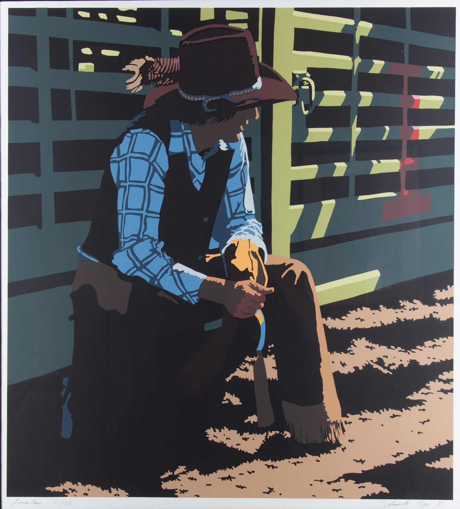 Bill Schenck, American (b. 1947), Lonestar, 1981, serigraph, ed. 51/53 (1 of 5)