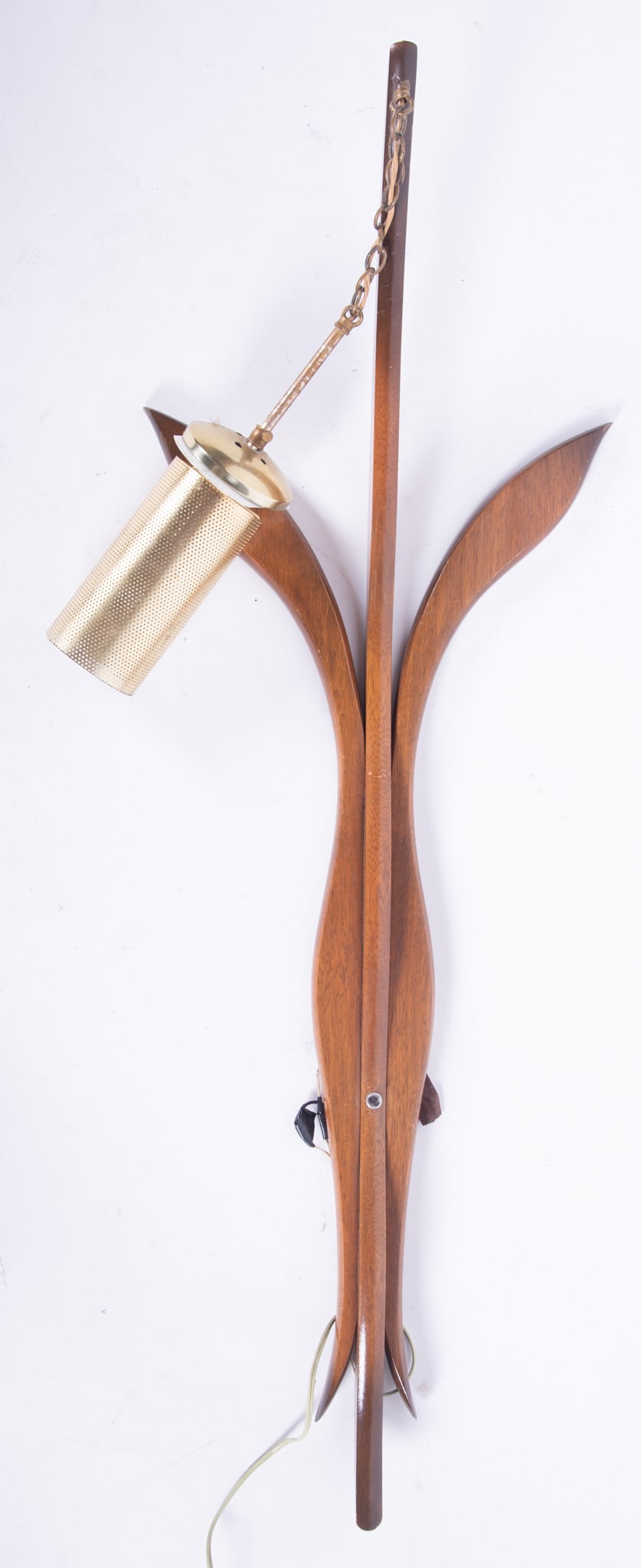 MCM Walnut Wooden Wall Lamp (1 of 2)