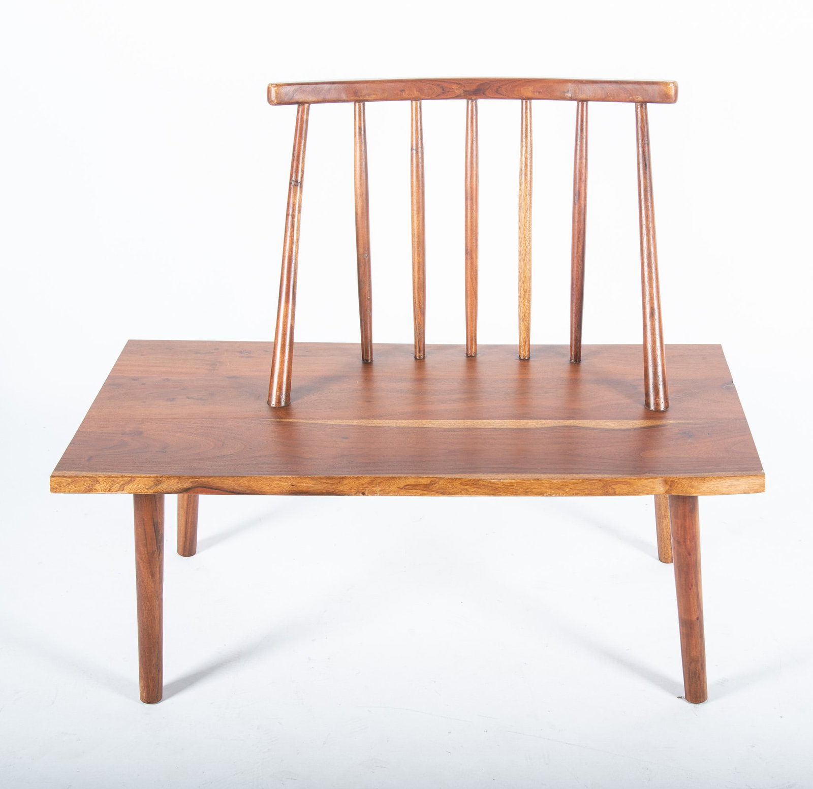 A George Nakashima-Style Live-Edge Hardwood Bench (1 of 4)