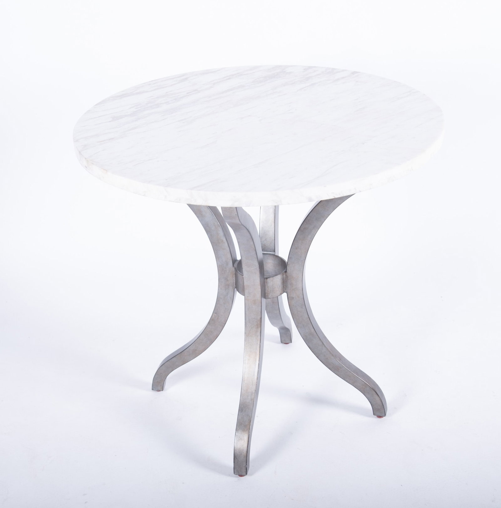 White Circular Marble Top Center Table (1 of 3)