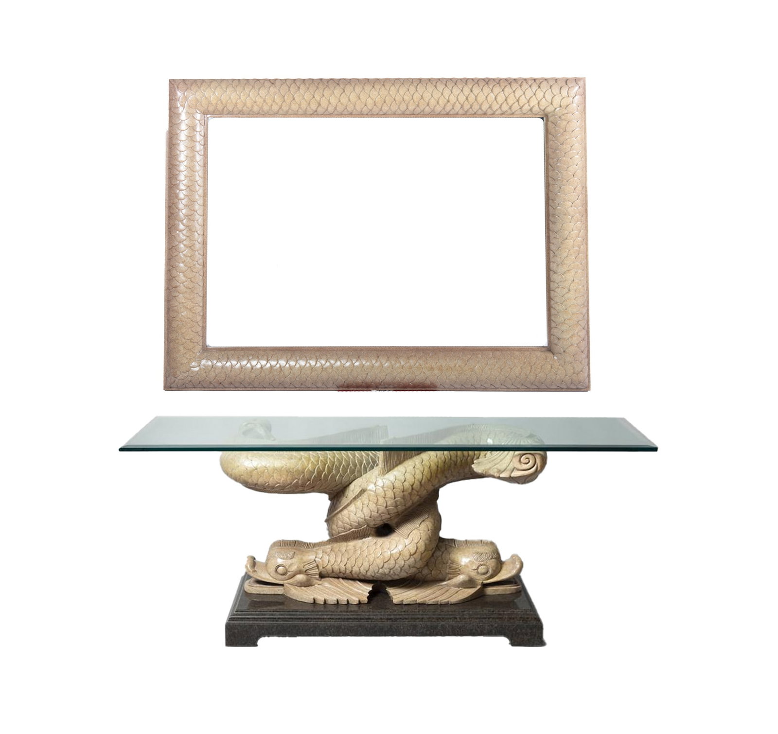 Dramatic Regency Dolphin Console Table with Associated Wall Mirror (1 of 2)