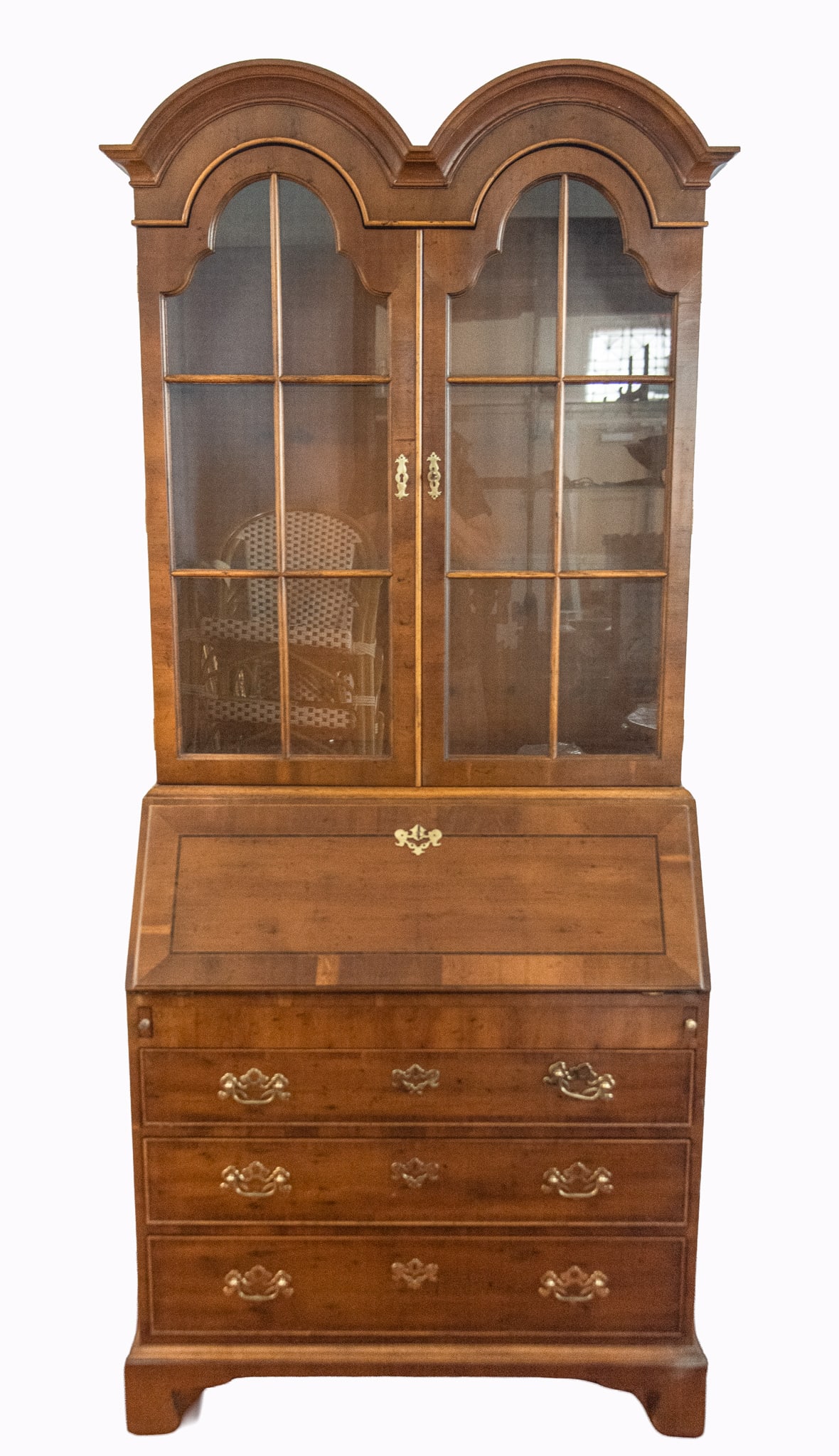 Twentieth Century Queen Anne Design Secretary Bookcase (1 of 3)