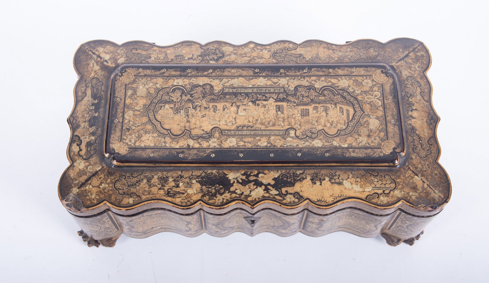 A Chinese Export Lacquered Games Box (1 of 4)