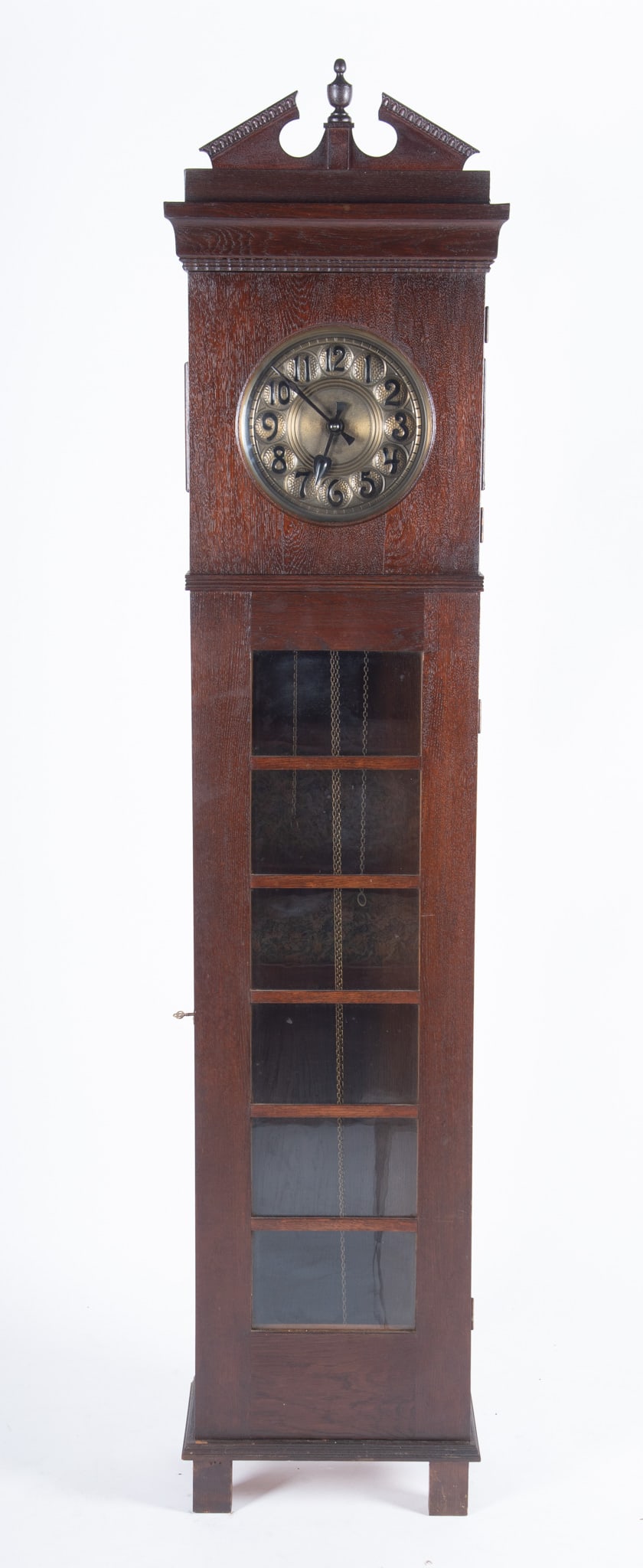 Antique Mission Design Oak Grandmother's Clock (1 of 4)