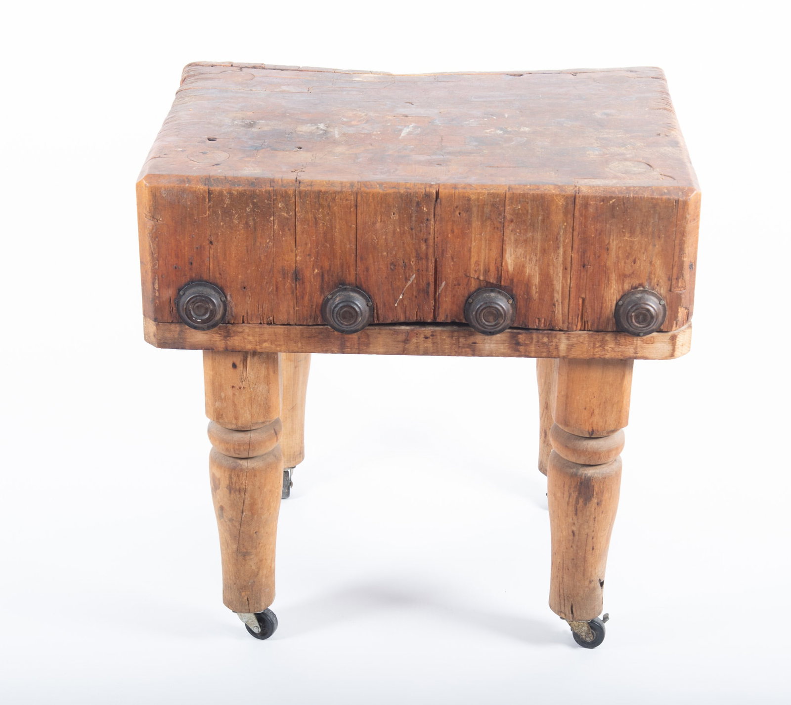 Antique American Maple Wood Butcher Block Table (1 of 3)