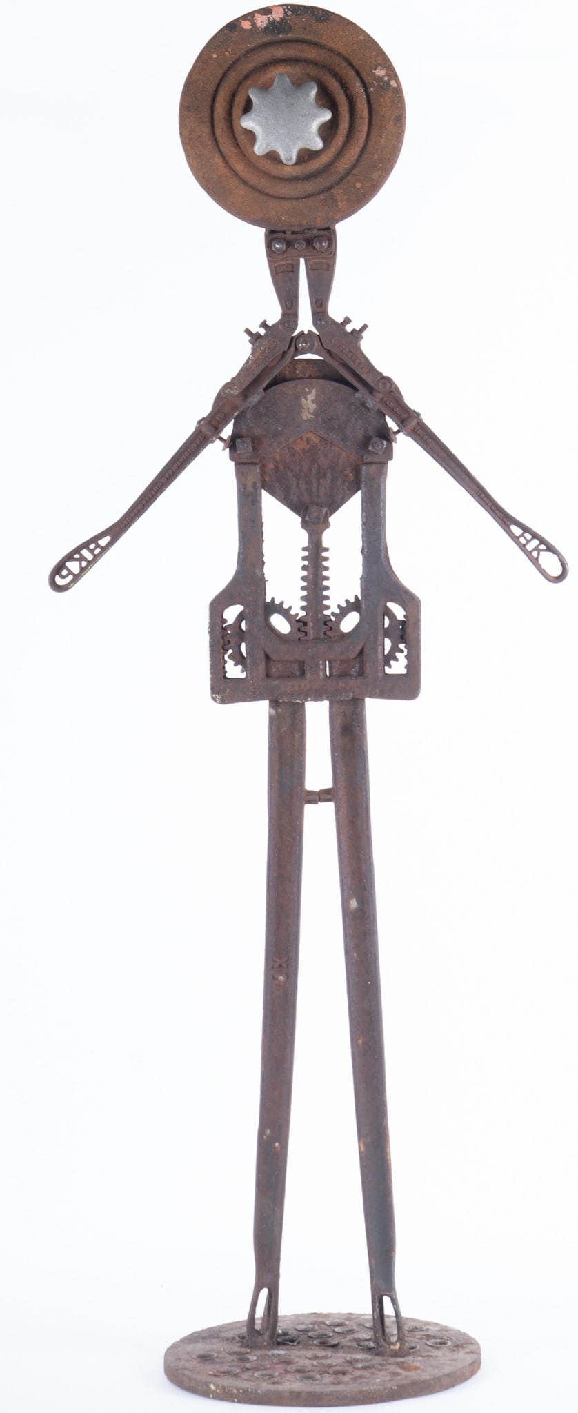Bill Christman, St. Louis , Little Guy/Gal, metal sculpture comprised of found objects (1 of 4)