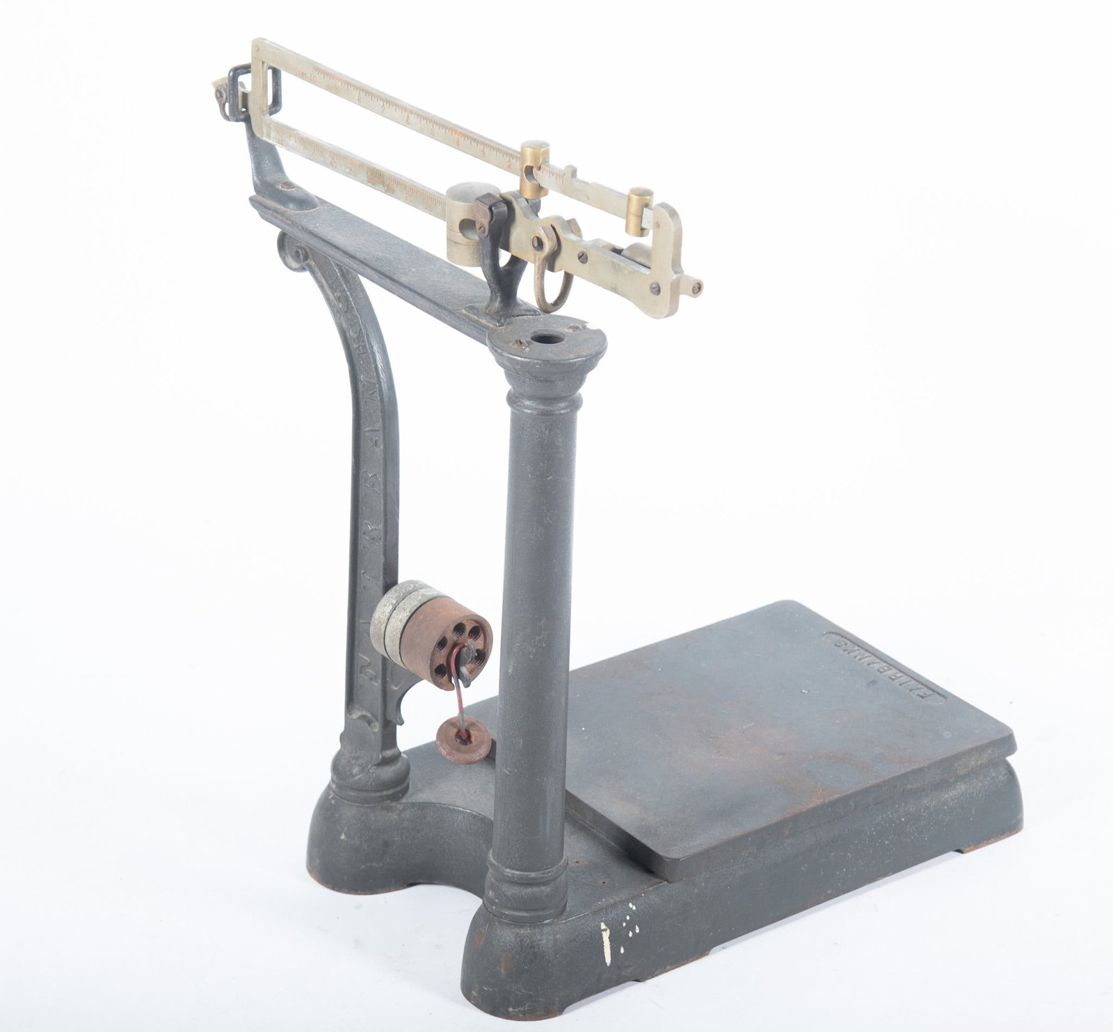 Early Twentieth Century Fairbanks Floor Scale: Early Twentieth Century Fairbanks Floor Scale 27 1/2 x 21 x 21 inches