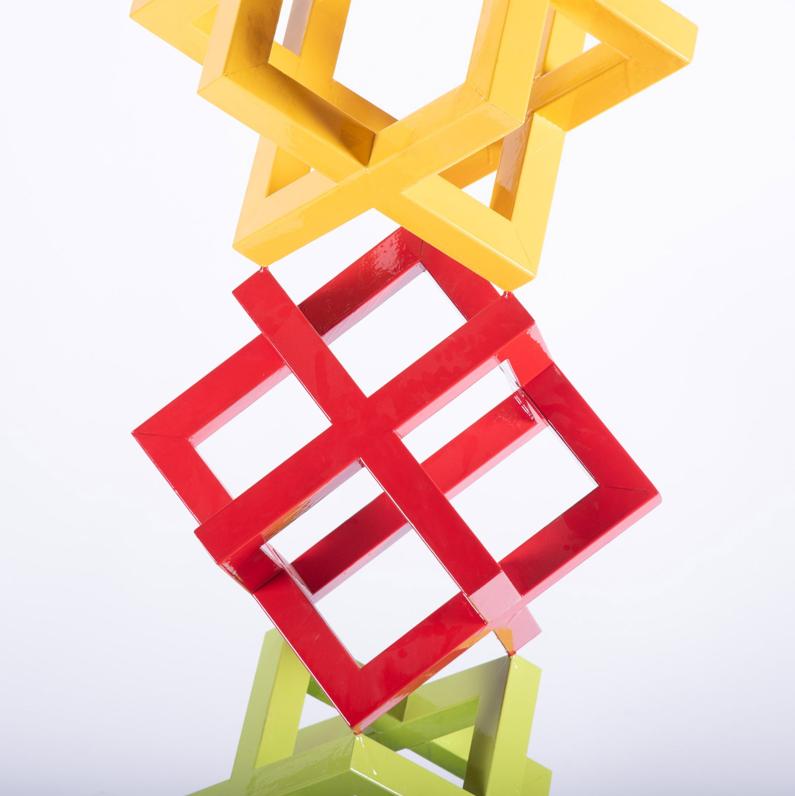 Modern Multi Colored Stack Cube Sculpture - 3