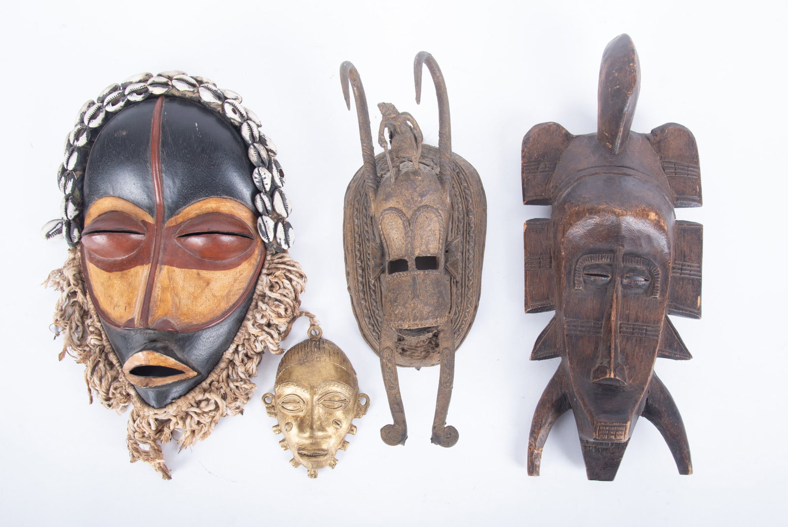 Four African Wall Hanging Masks (1 of 3)