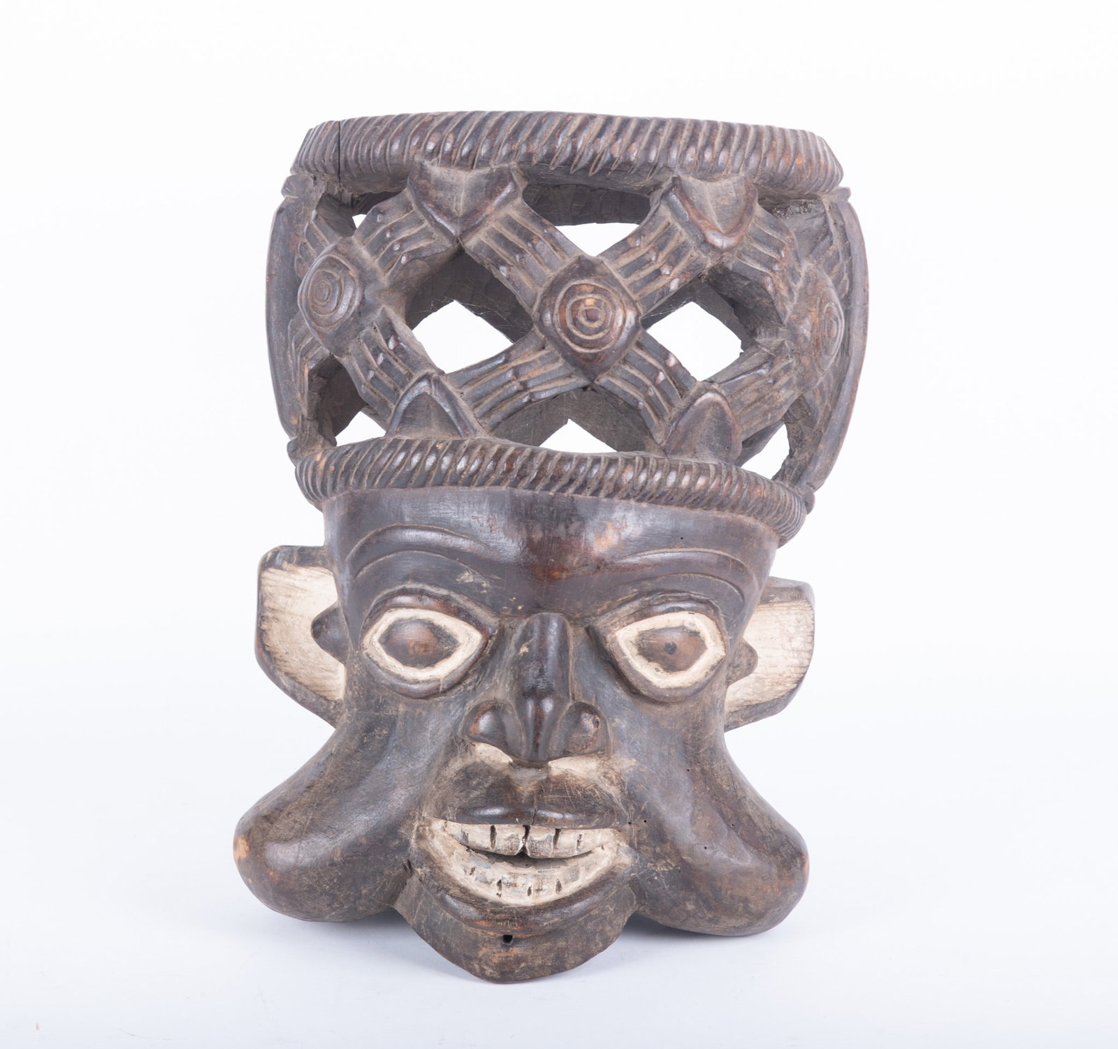 20th Century African Carved Wood Helmet Mask (1 of 3)