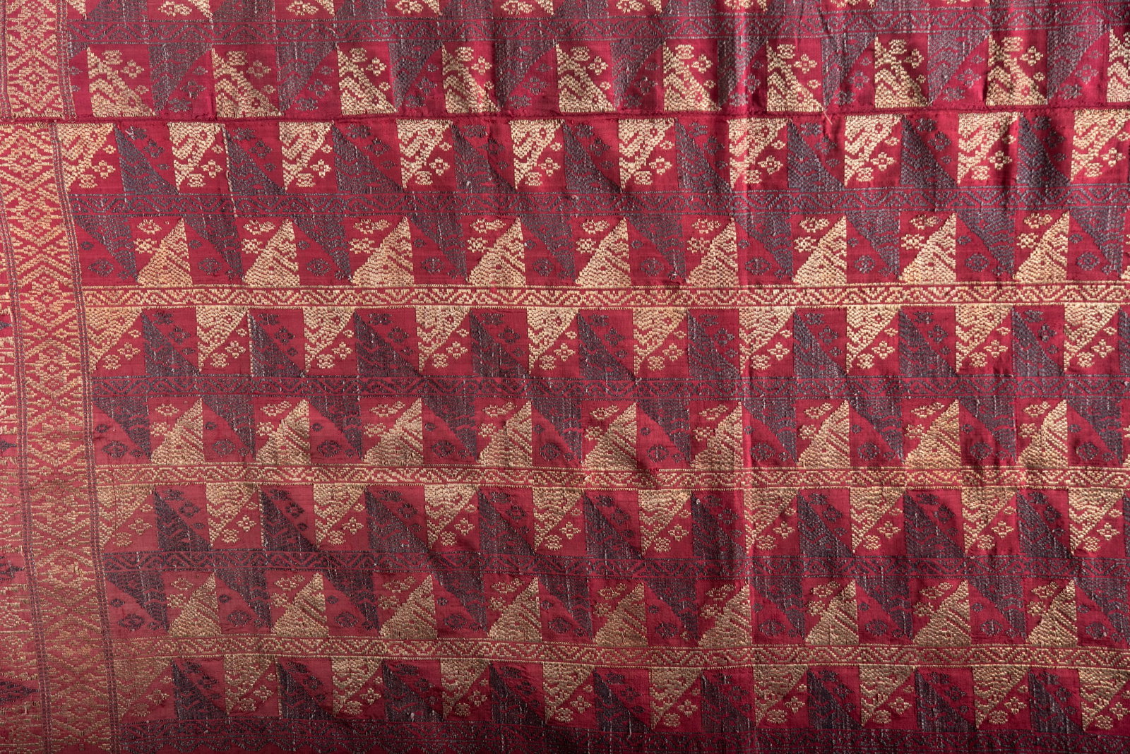 A Framed Tibetan Textile - 4