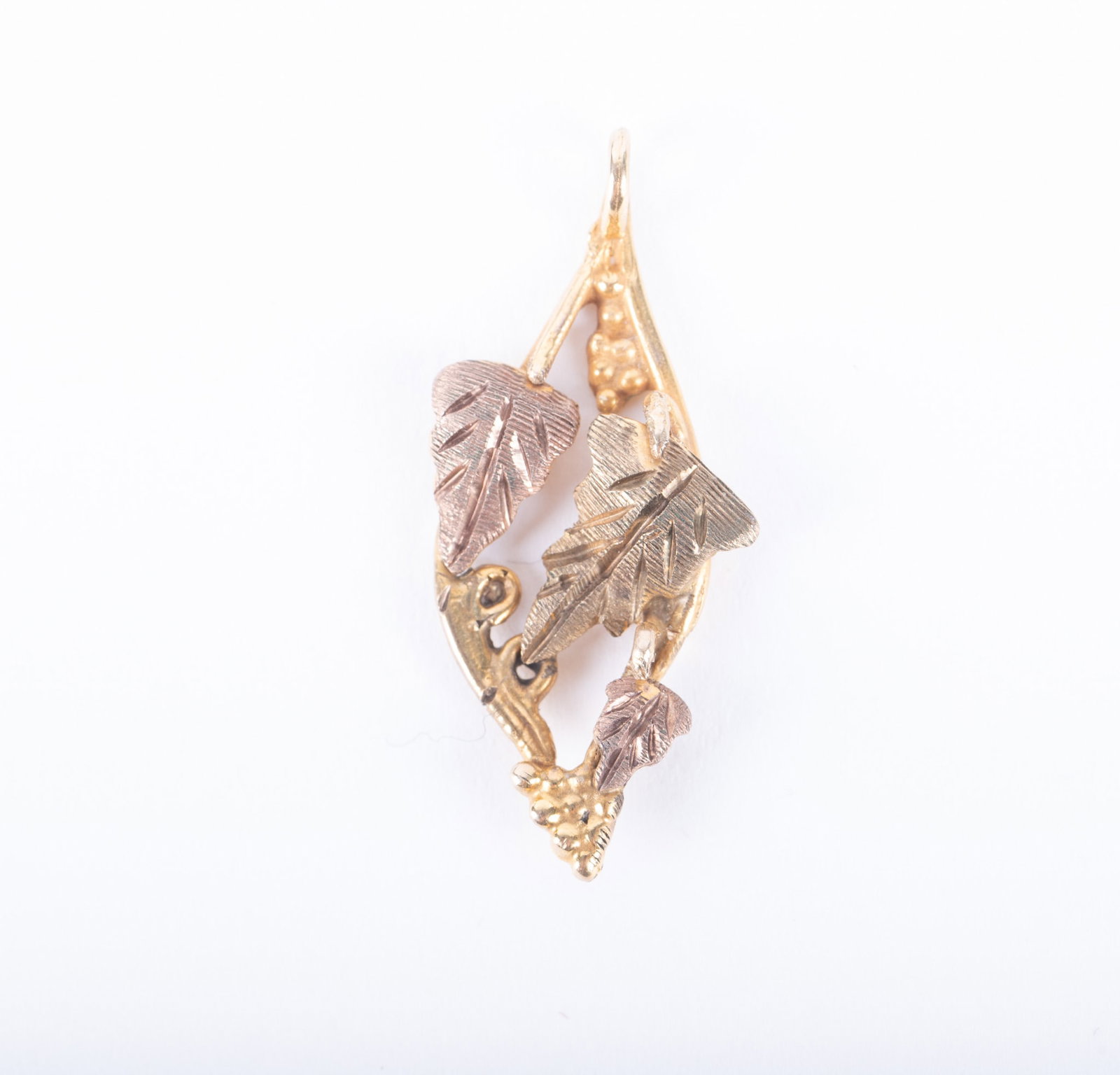 Vintage 10K Pendant-Grape & Grape Leaf Design (1 of 1)