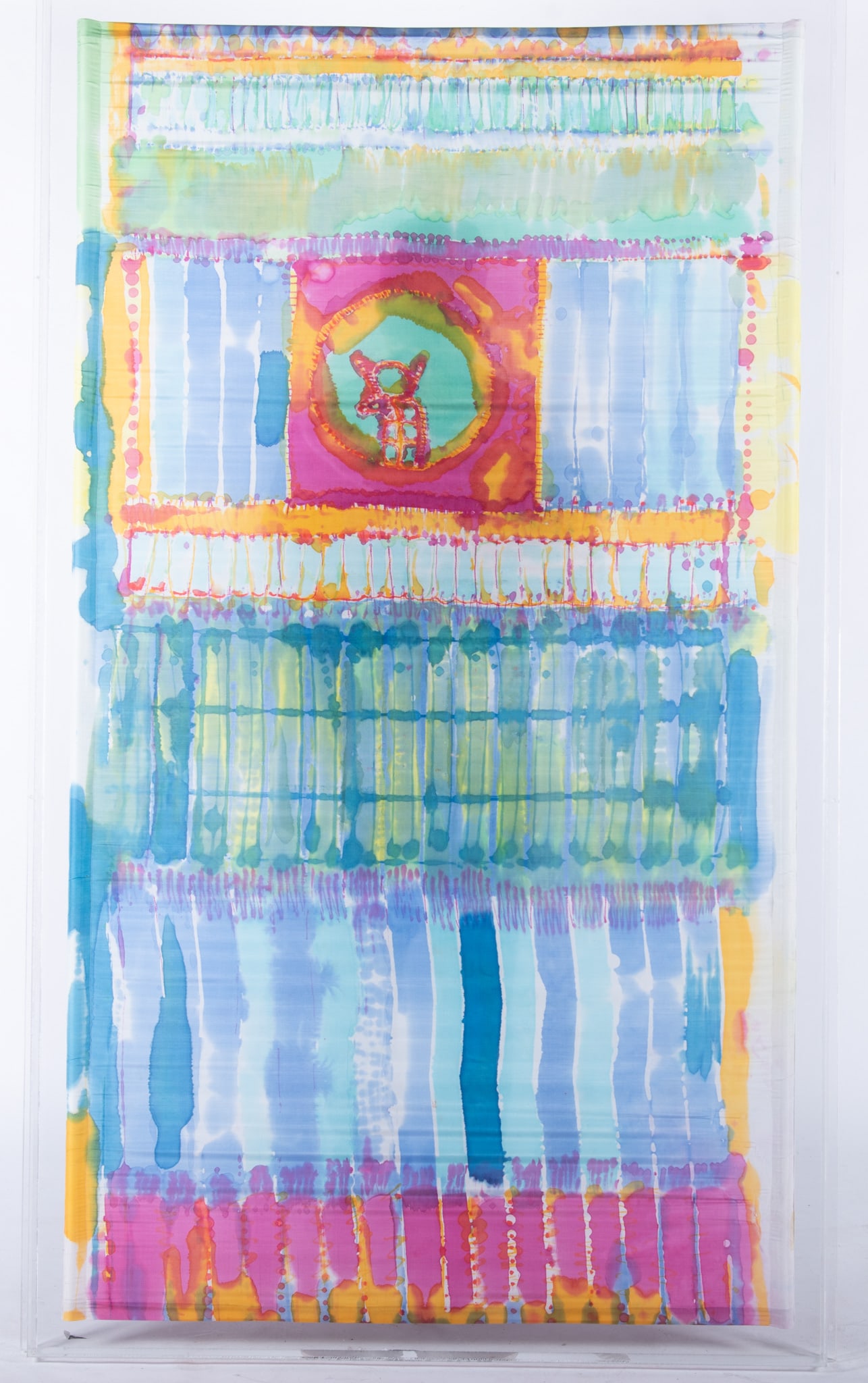 Artist Unknown, 20th-21st Centuries, Untitled, abstract, batik on silk panels (1 of 4)