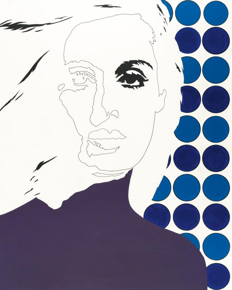 „Susan“: Artist: Werner Berges Acrylic on canvas. (19)69. C. 100 x 80 cm. Signed, dated and titled on the reverse of the canvas. In a strip frame. Taxation: VAT: Margin Scheme Deutsch: Titel: „Sus