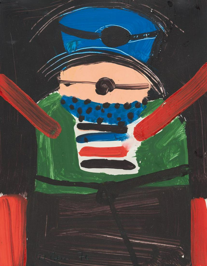 Ohne Titel: Artist: Heimrad Prem Acrylic on thin cardboard. (19)76. C. 29.5 x 23.5 cm. Signed and dated lower left. Taxation: VAT: Margin Scheme Deutsch: Titel: Ohne Titel Beschreibung: 