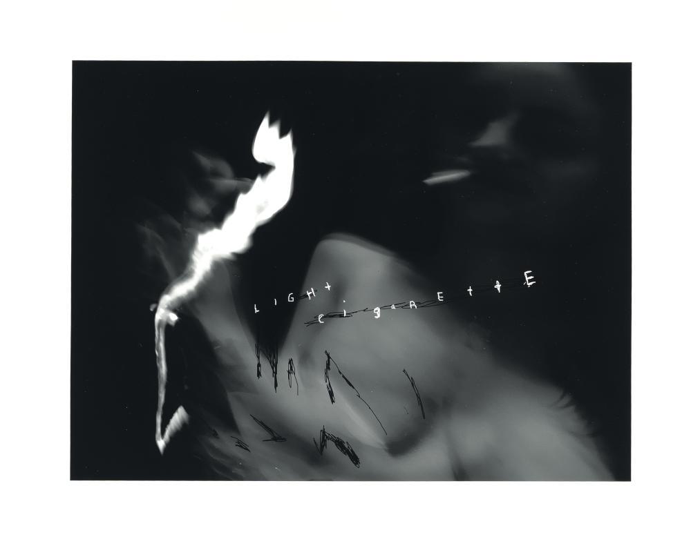 Light cigarette #1: Artist: David Lynch Epson digigraph on photo paper. (2008). C. 45.5 x 60 cm (sheet c. 61 x 76 cm). A numbered copy from an edition of 5. Signed and stamped “Studio David Lynch” on the reve