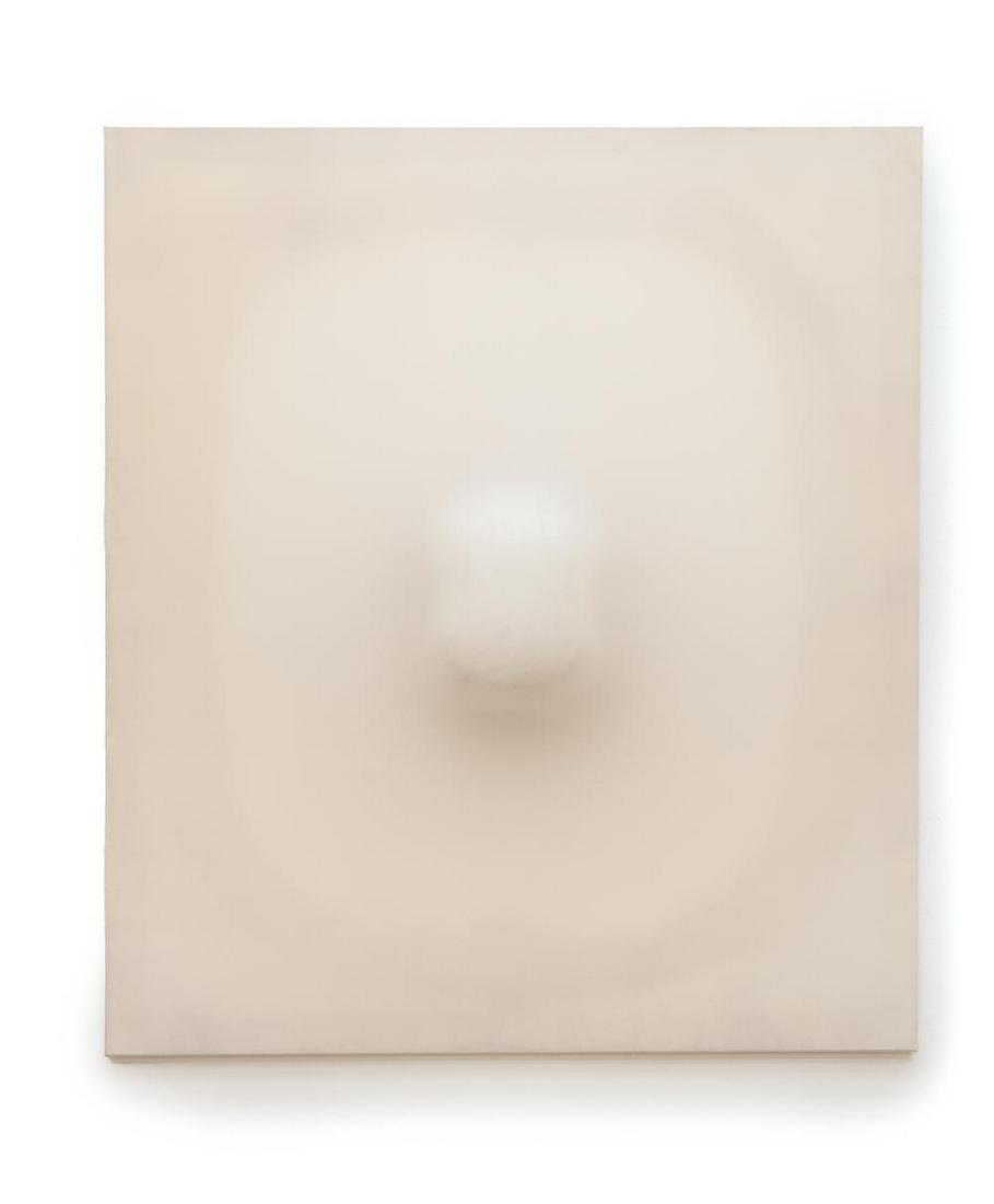 Light cushion image: Artist: Gotthard Graubner Painted foam cushion on polyester fabric covered with perlon. (19)67. C. 150 x 130 cm. Signed, dated, and with directional arrow on the reverse on the polyester fabric. Taxat