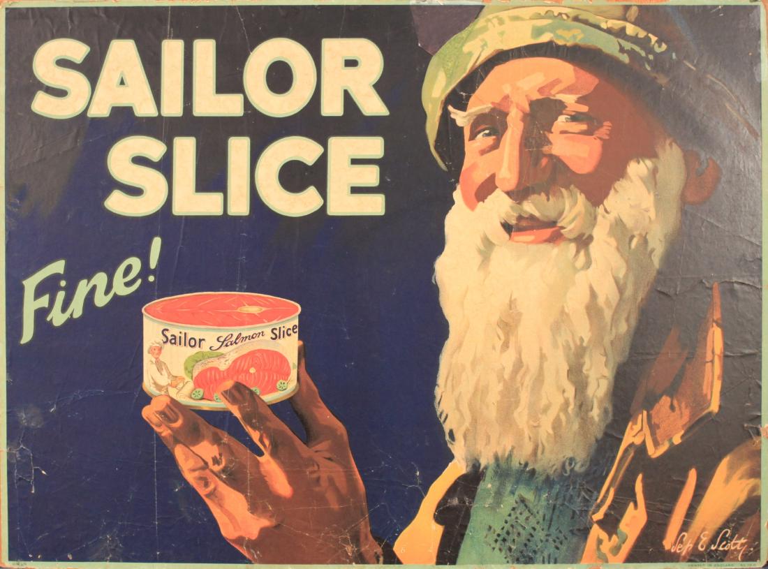Sept E Scott (1879-1965) Sailor Slice Salmon, original (1 of 1)