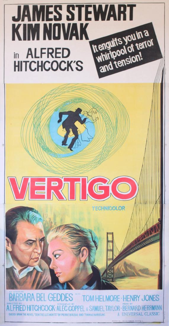 James Stewart Kim Novak in Alfred Hitchcock's VERTIGO, (1 of 1)