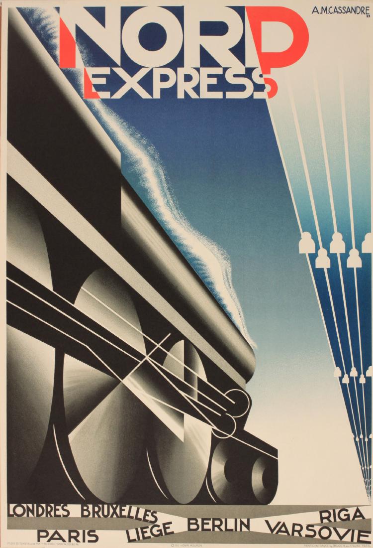 A M Cassandre Nord Express, Studio Editions lithograph (1 of 1)