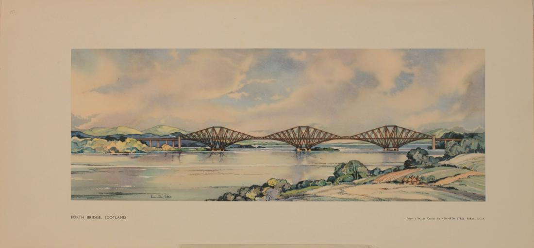 Kenneth Steel (1906-1970) Forth Bridge,  LNER Carriage (1 of 1)