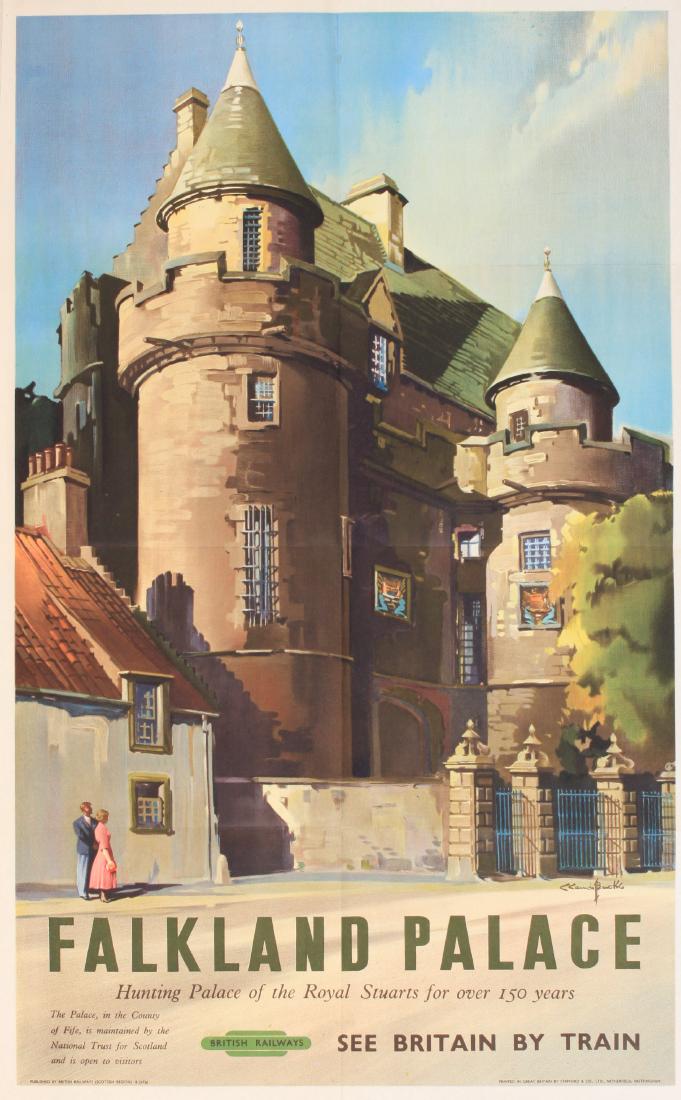 Claude Buckle (1905-1973) Falkland Palace, original: Claude Buckle (1905-1973) Falkland Palace, original poster printed for BR(SR) by Stafford c.1950 - 102 x 64 cm