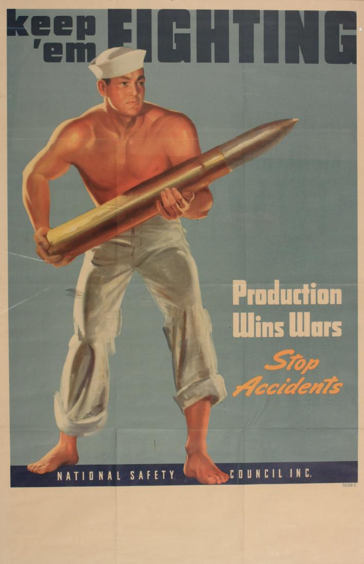 Anon Keep 'em Fighting Production Wins Wars, original (1 of 1)