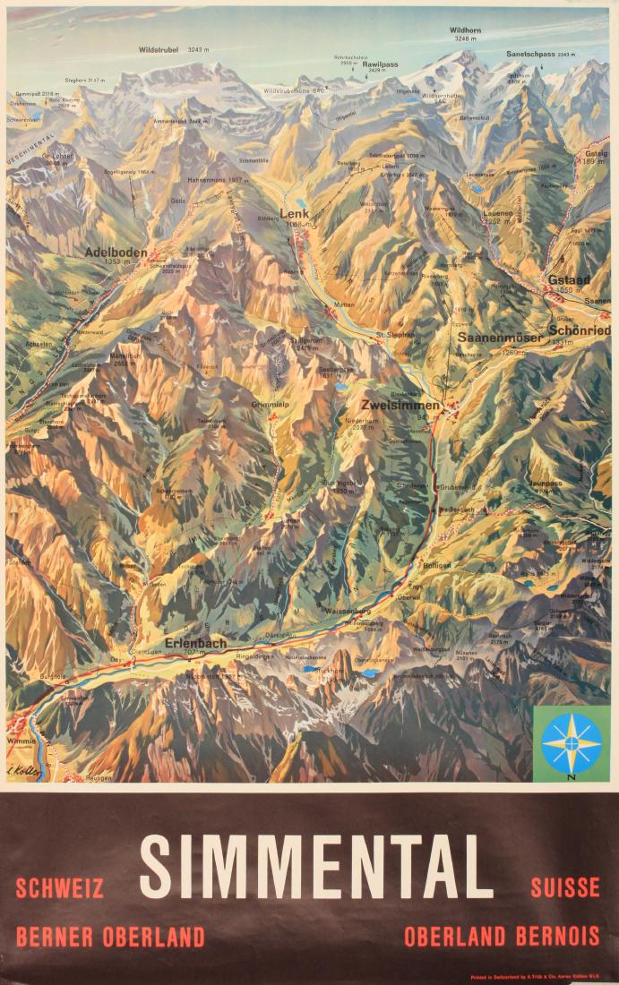 L Koller Simmental Suisse, original poster printed by A (1 of 1)